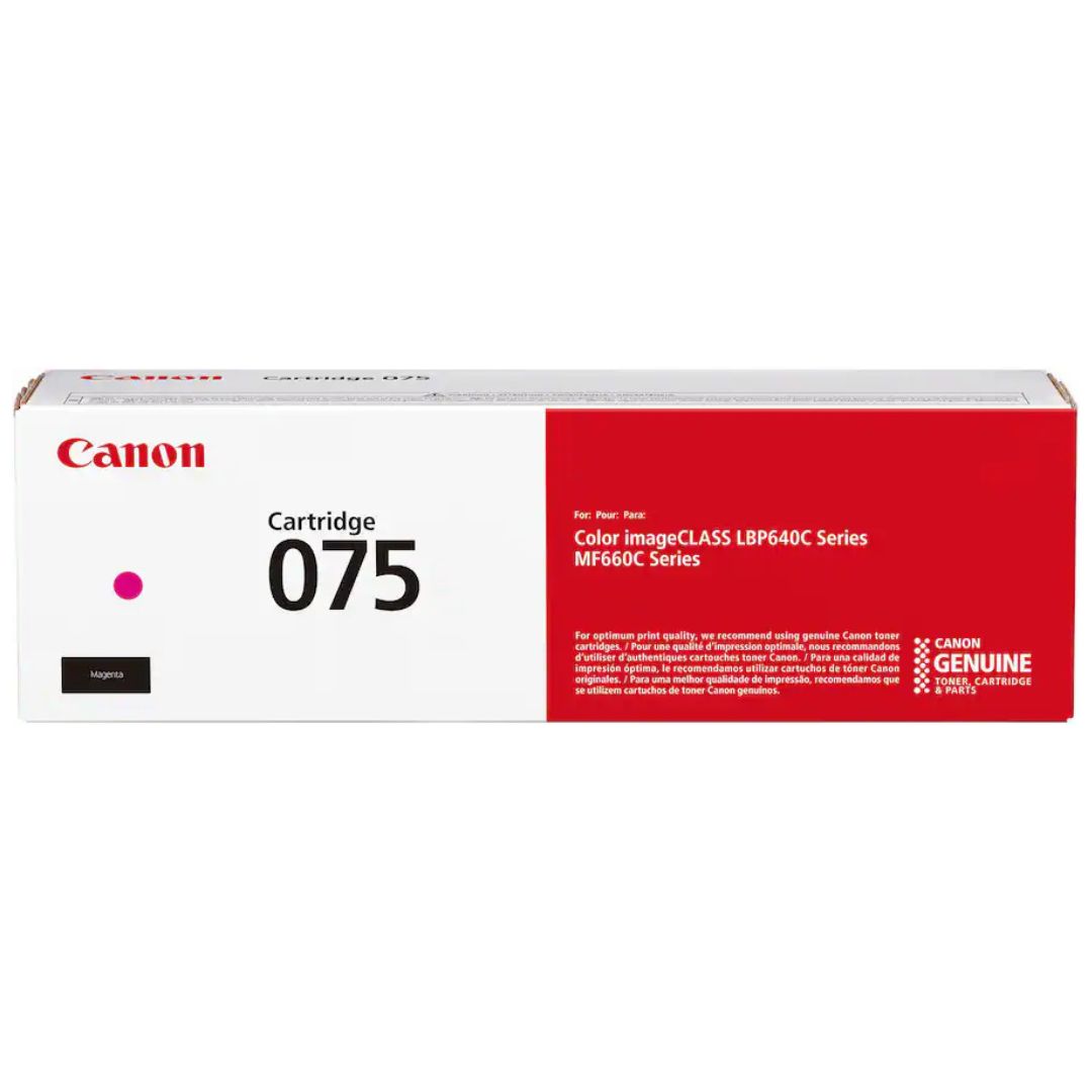 Toner Canon 075 Magenta | Para imageCLASS MF665Cdw / LBP646Cdw / LBP647Cdw / MF663Cdw / MF662Cdw | 1,300 páginas