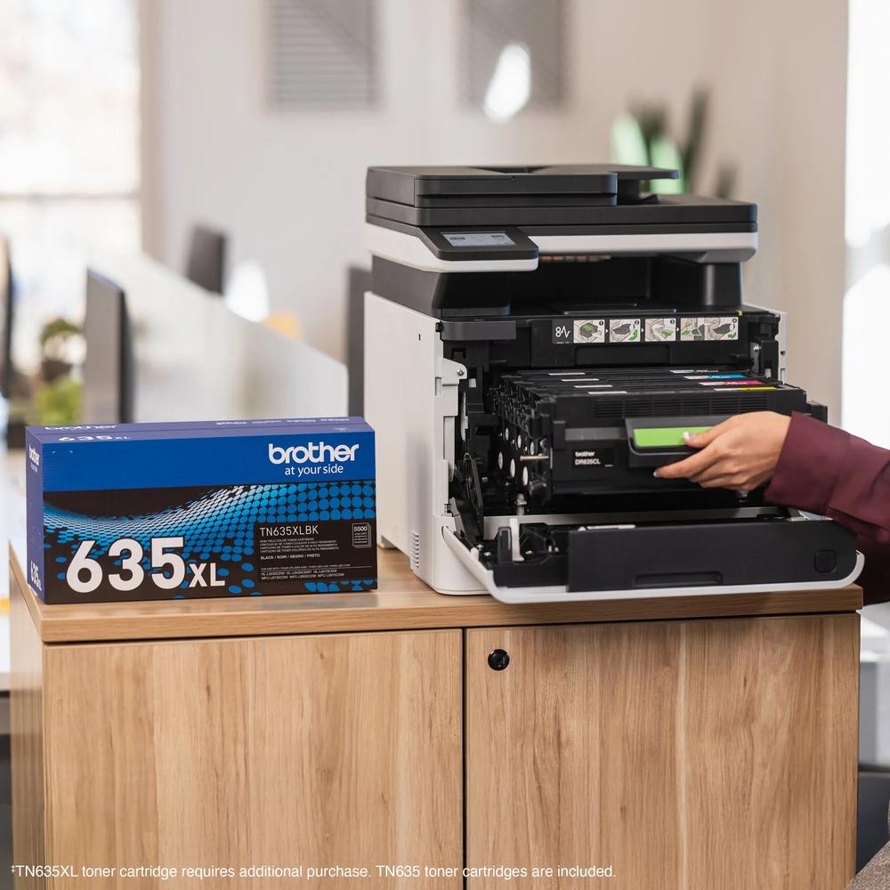 Brother MFC-L8730CDW láser a color: acceso a tóners TN635XL