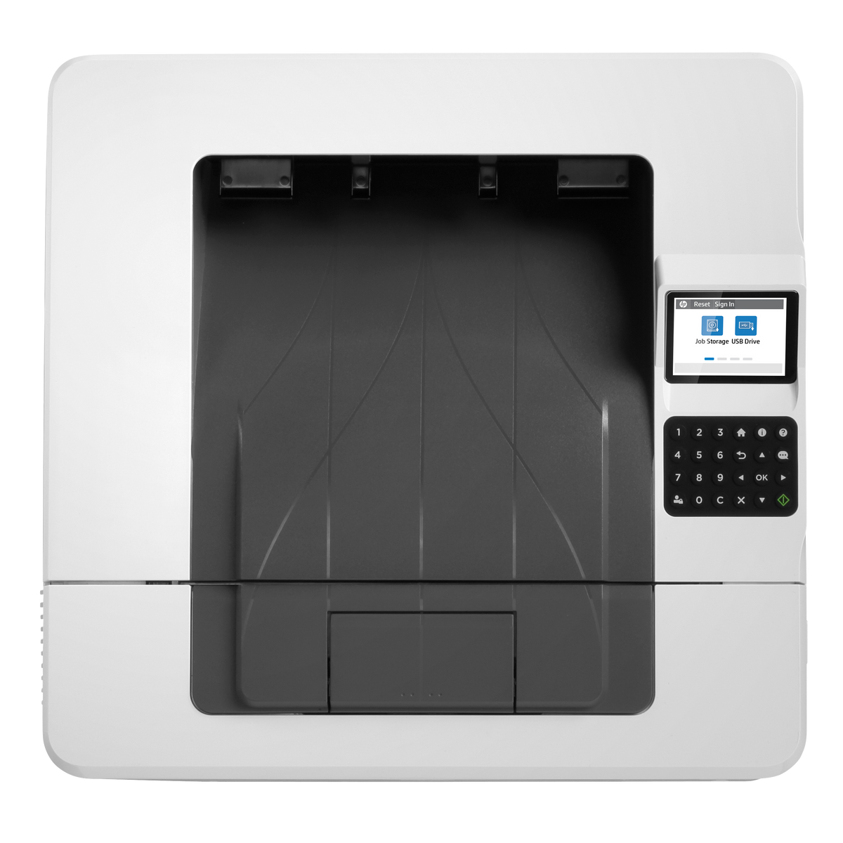 Vista superior de la impresora HP LaserJet Enterprise M406dn