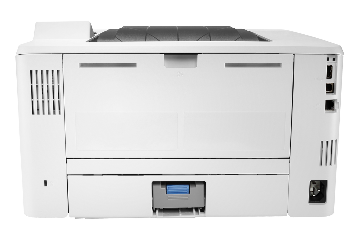 Vista trasera de la impresora HP LaserJet Enterprise M406dn