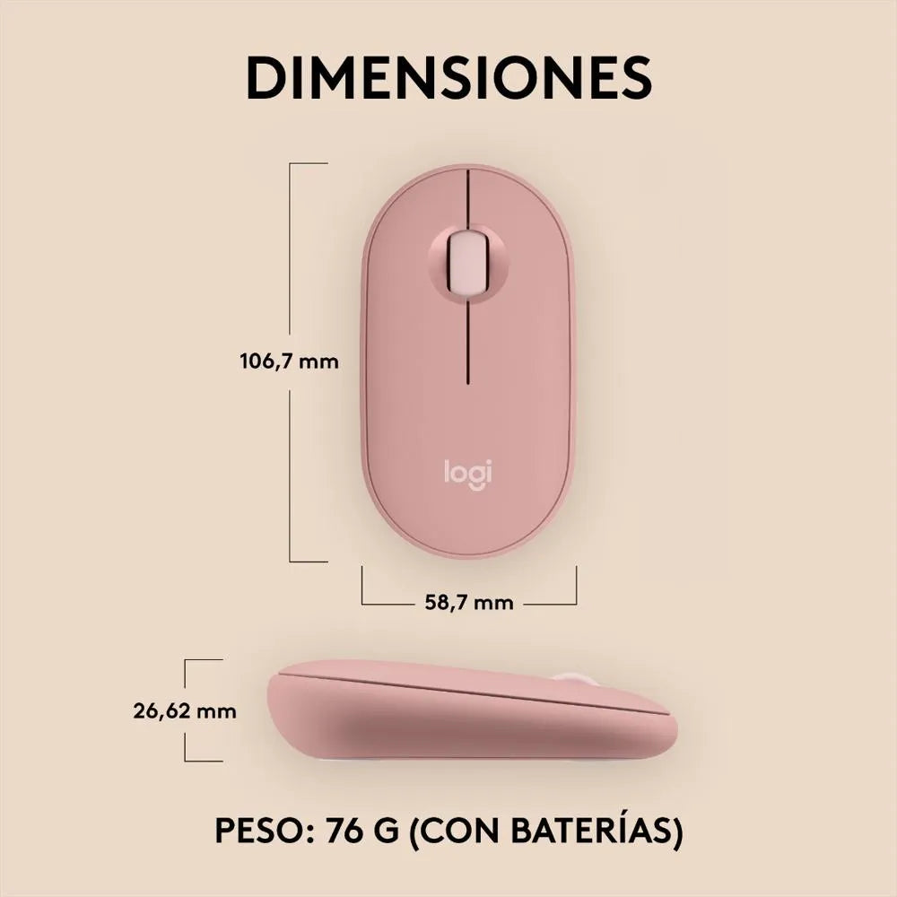 Mouse (Raton) Logitech Pebble Mouse 2 M350s | Bluetooth - Panamá