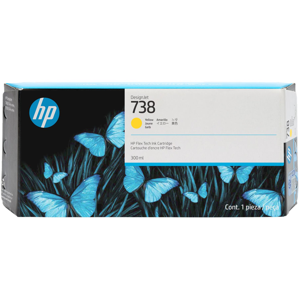 Tinta Hp 738 Amarillo- 300 ml - 676M8A - Hp Designjet T850 - Panamá