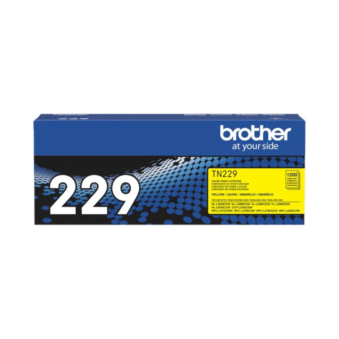 Toner Brother TN-229Y Amarillo | TN229Y | Para HL-L3220CDW / HL-L3280CDW / HL-L3295CDW / HL-L3300CDW / HL-L8245CDW / MFC-L3720CDW / MFC-L3765CDW / MFC-L3780CDW / MFC-L8395CDW | 1,200 páginas - Panamá