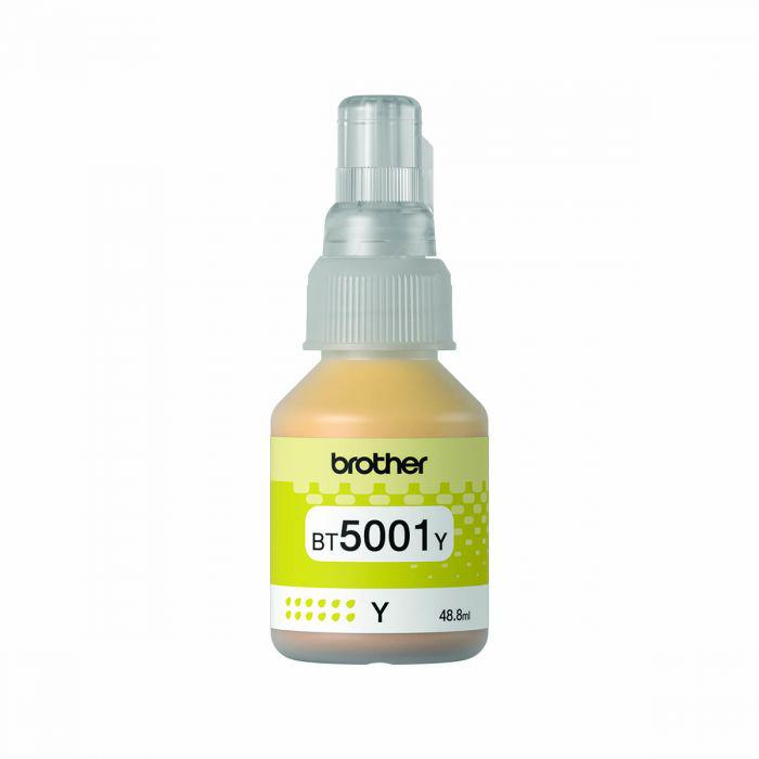 Botella de Tinta Brother BT5001Y - Yellow | Para DCP-T500W / DCP-T510W / DCP-T700W / DCP-T710W / DCP-T720DW /MFC-T910W / MFC-T800W / MFC-T920DW / MFC-T4500DW | 5,000 paginas - Panamá