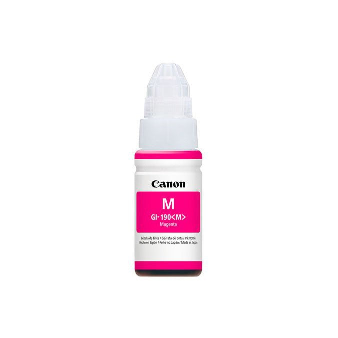 Botella de Tinta Canon GI-190 Magenta | Para Pixma G2110 / G3110 / G4100 / G4110 | 7,000 páginas - Panamá