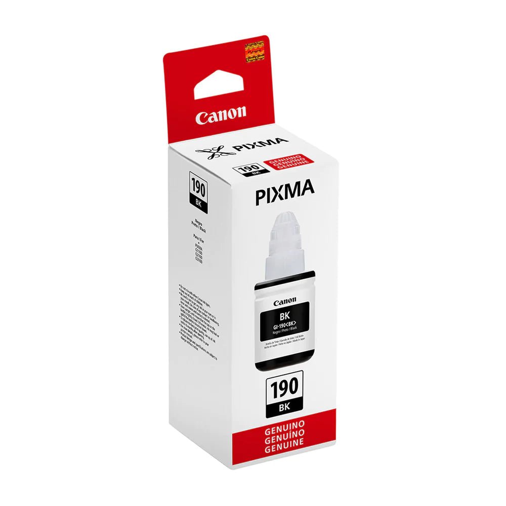 Botella de Tinta Canon GI-190 Negro | Para Pixma G2110 / G3110 / G4100 / G4110 | 6,000 páginas - Panamá