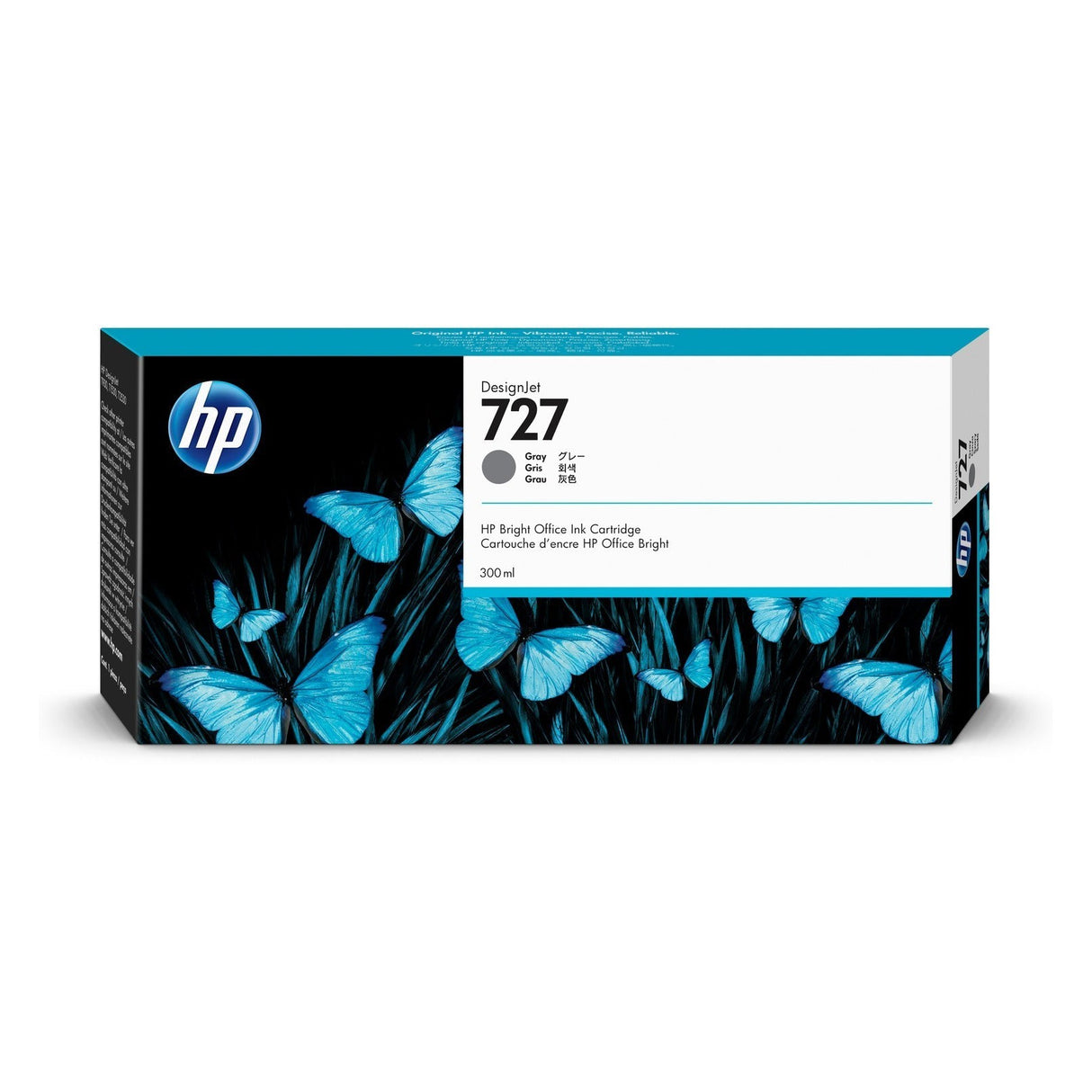 Cartucho de tinta HP Designjet 727 Gris de 300 ml | Para HP DesignJet T930 / T2530 / T1530 - Panamá