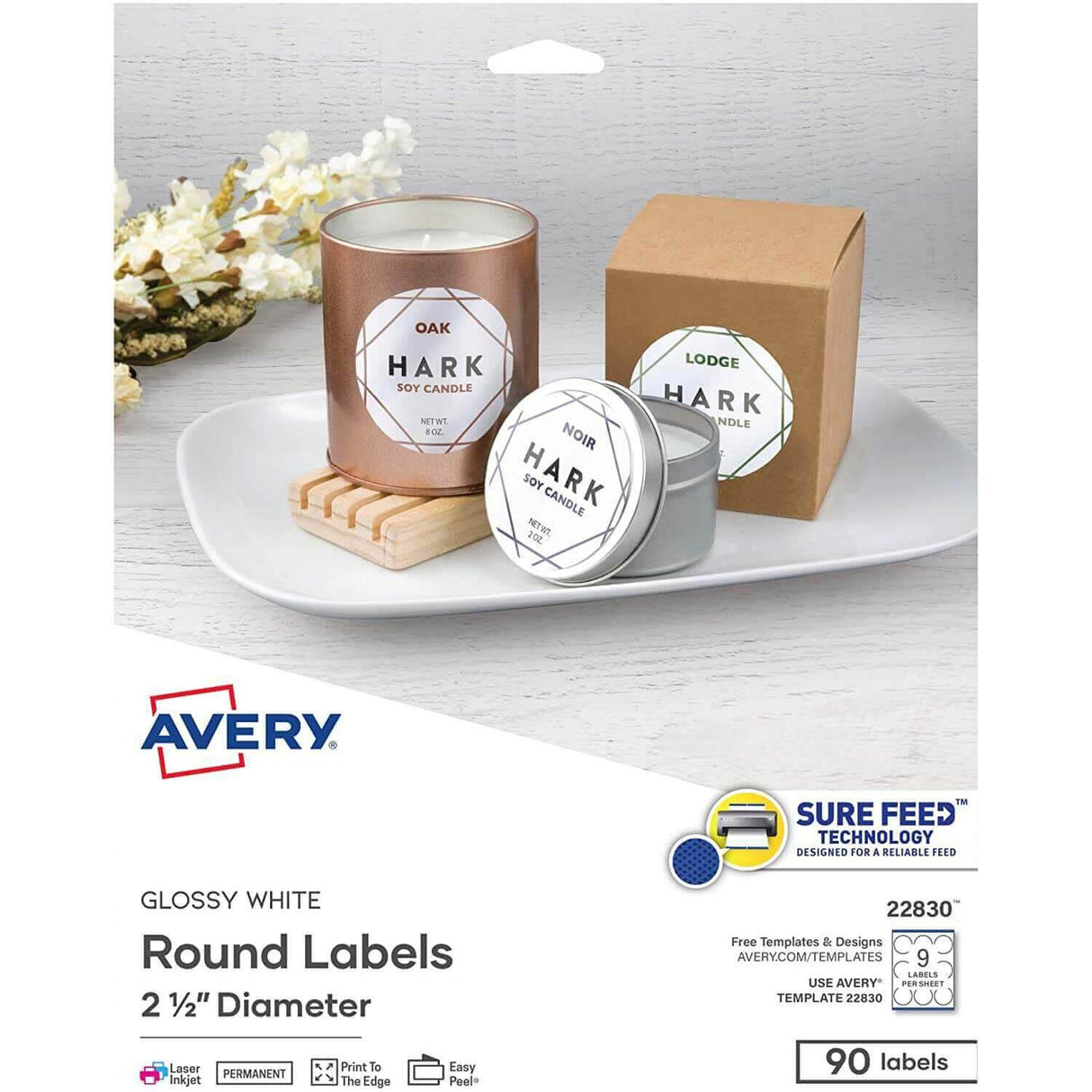 Etiqueta Avery Circular para impresoras Láser InkJet- Glossy White - Panamá