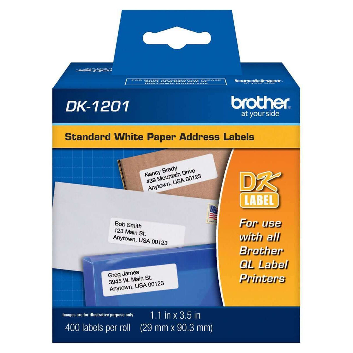 Etiqueta Brother DK-1201 | 1.1" X 3.5" - Panamá