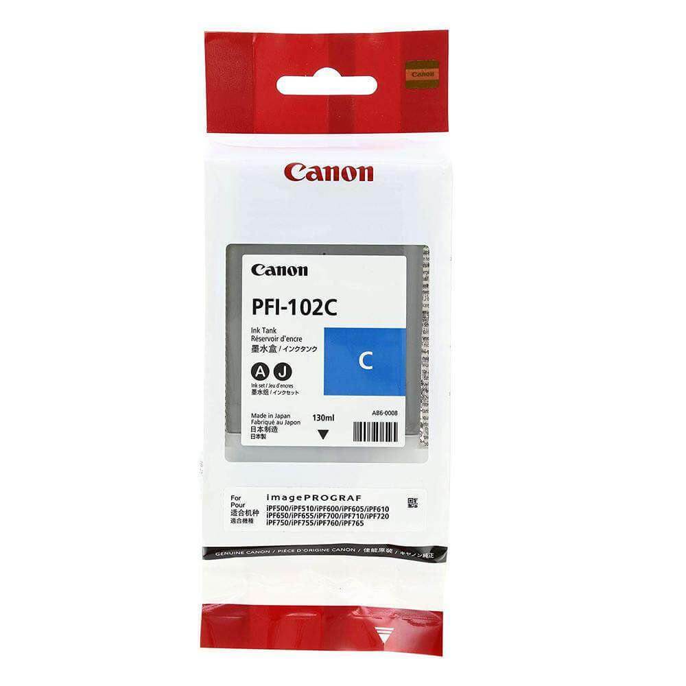 Tinta Canon PFI-102C-Cyan | Para imagePROGRAF IPF500 / IPF600 / IPF700 / IPF710 / IPF720 / IPF750 / IPF755 / IPF760 / IPF765 - Panamá
