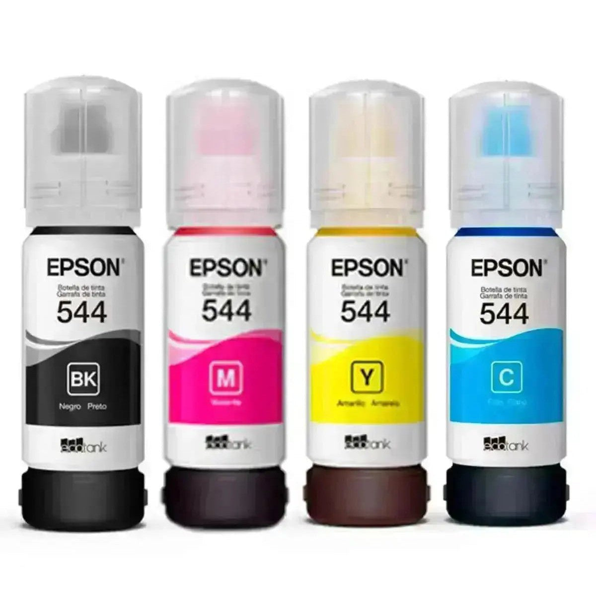 Combo de Tintas Epson 544 Original – Combo x 4 Colores (Negro, Cian, Magenta, Amarillo) para Ecotank L1210, L3110, L3250 y más - Panamá