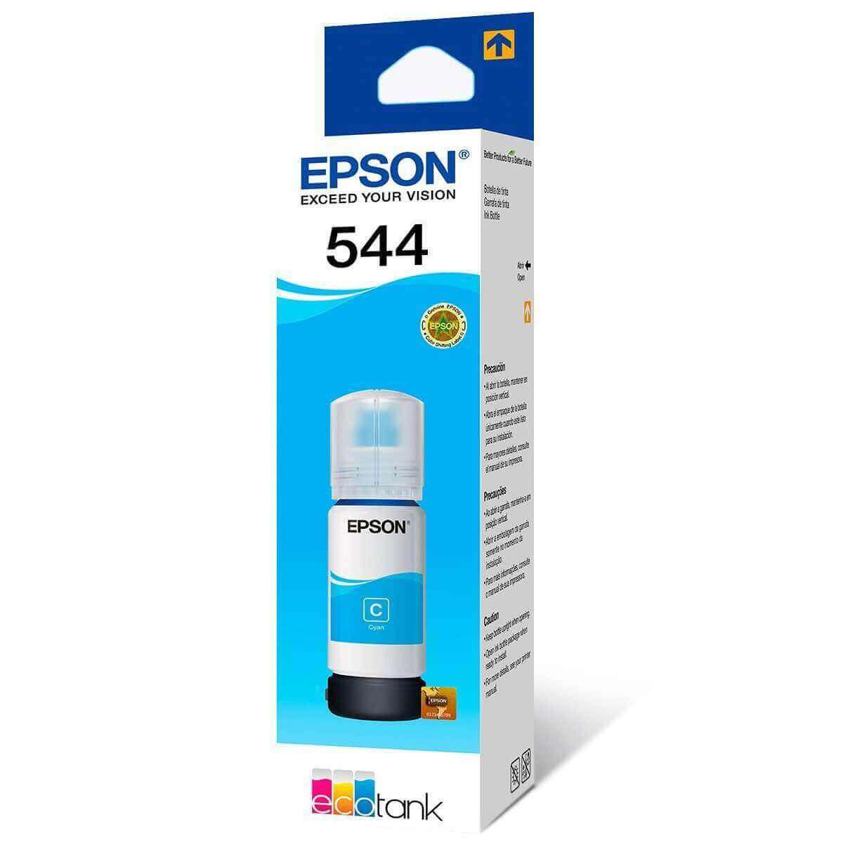 Tinta Epson T544220 - Cyan| Epson 544 | Ecotank L1250/L3160/L3210/L3250/L5290/l5590 | 7,500 Páginas - Panamá