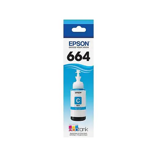 Tinta Epson T664220-AL - Cyan (664) | Ecotank L350/L355//L365/L375/L395/L475/L575/L555 - Panamá