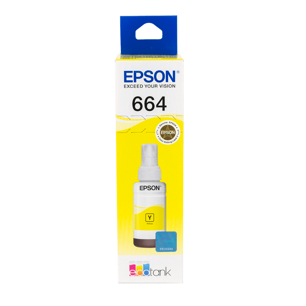 Tinta Epson T664420-AL - Yellow (664) | Ecotank L350/L355//L365/L375/L395/L475/L575/L555 - Panamá