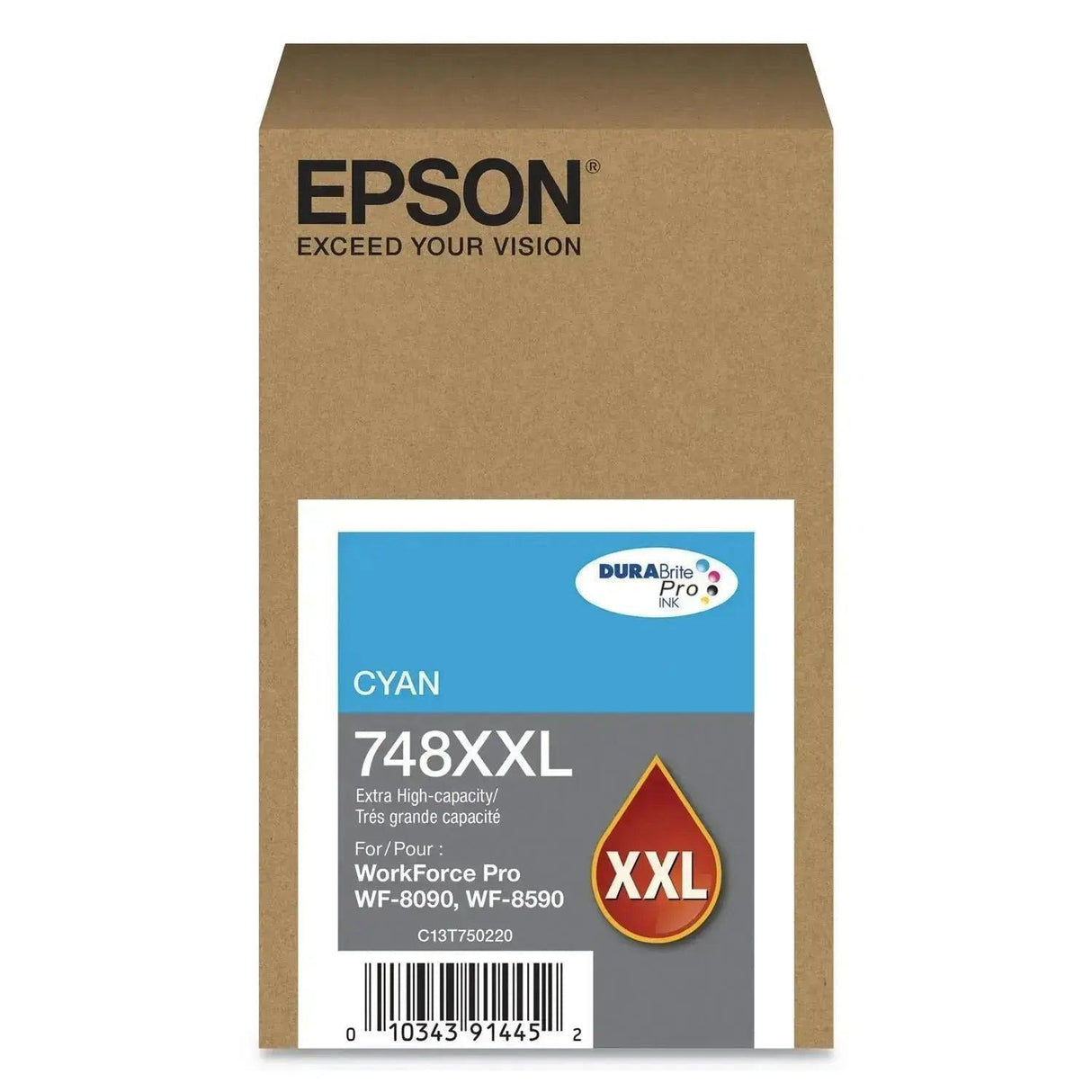 Tinta Epson - T748XXL220 - 748XXL Cyan | WorkForce Pro WF-6090/WF-6590 - Panamá