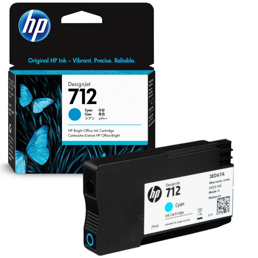 Tinta HP 712 Cyan - 3ED67A para ploter | DesignJet T210/T230/T250/T630/T650 | 29 ml - Panamá