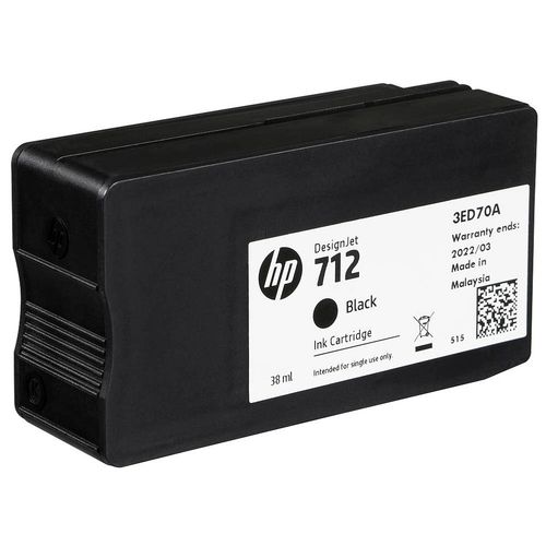 Tinta HP 712 Negro - 3ED70A para ploter | DesignJet T210/T230/T250/T630/T650 | 38 ml - Panamá