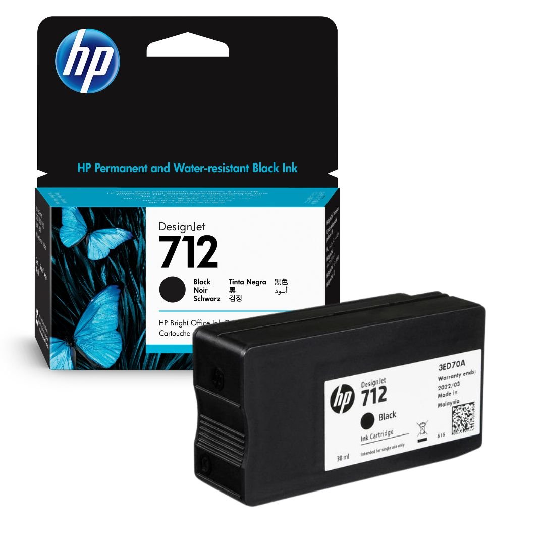 Tinta HP 712 Negro - 3ED70A para ploter | DesignJet T210/T230/T250/T630/T650 | 38 ml - Panamá