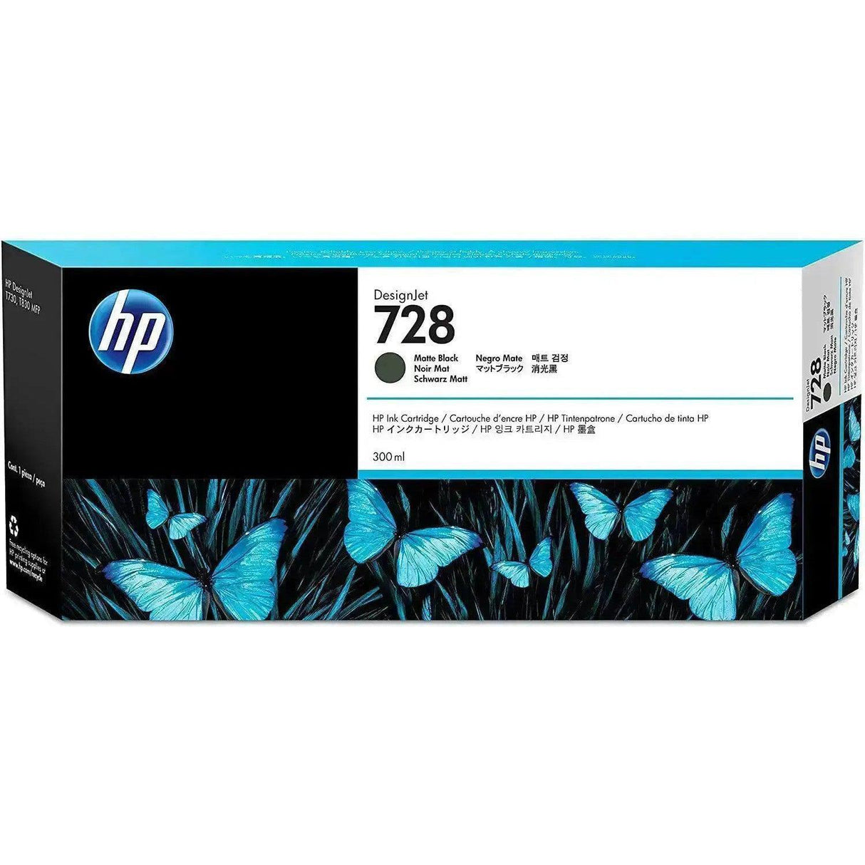 Tinta Hp 728 Negra - 300ml - F9J68A - Hp Designjet T730 T830 - Panamá
