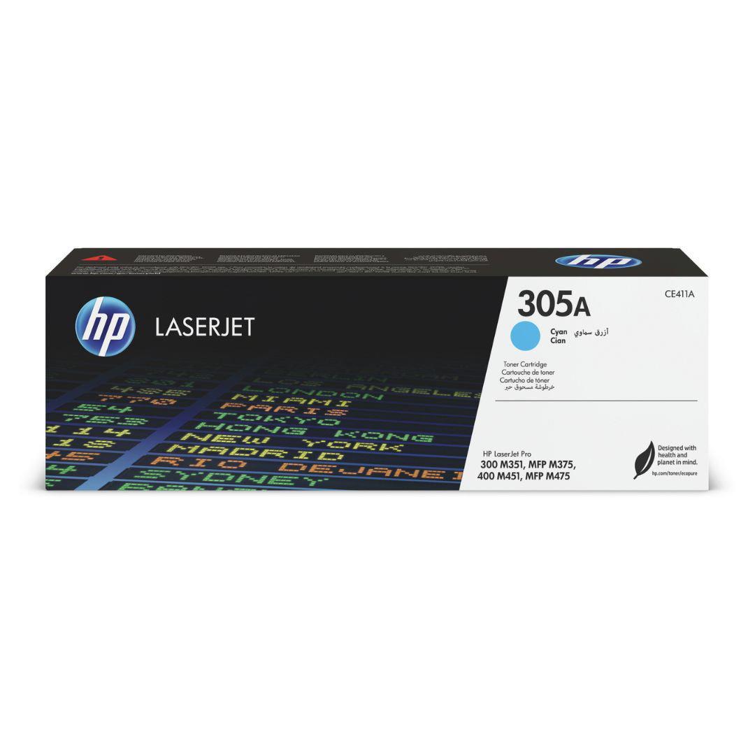 Toner Hp CE411A 305A Cyan | Para LaserJet Pro M451 / M375 / M475 | 2,600 páginas - Panamá