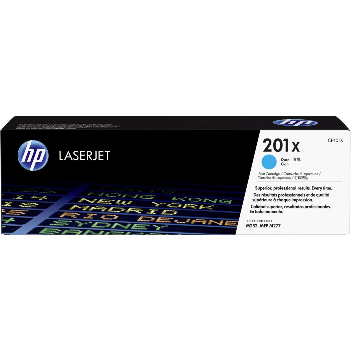 Toner Hp CF401X -201X - Cyan Alto Rendimiento | Para LaserJet Pro M252 / M277 | 2,300 páginas - Panamá