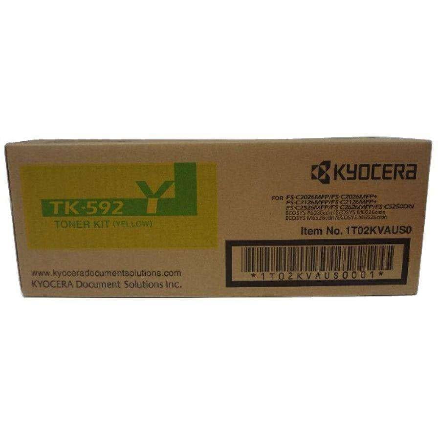 TONER KYOCERA TK-592 Y para Impresoras Kyocera | Para FS-C2026MFP / FS-C2026MFP+ / FS-C216MFP / FS-C2126MFP+ / FS-C2526MFP / FS-C2626MFP / FS-C5250DN | Ecosys P6026cdn / M6026cidn / M6526cdn / M6526cidn - Panamá