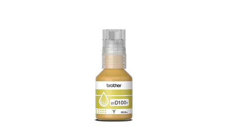 Botella de Tinta Brother BTD100Y - Yellow | Para DCP-T230 / DCP-T430W / DCP-T530DW / DCP-T536DW / DCP-T730DW / MFC-T930DW | 5,000 paginas - Panamá