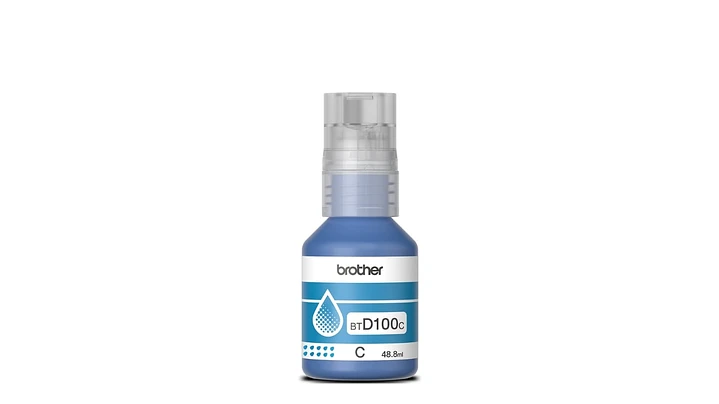 Botella de Tinta Brother BTD100C - Cyan | Para DCP-T230 / DCP-T430W / DCP-T530DW / DCP-T536DW / DCP-T730DW / MFC-T930DW | 5,000 paginas - Panamá