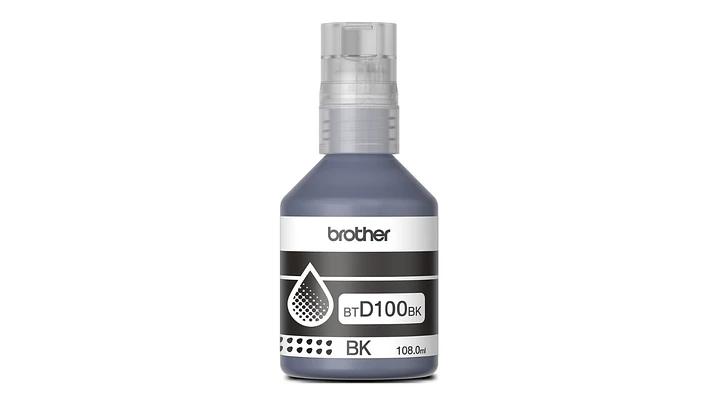 Botella de Tinta Brother BTD100BK - Negro | Para DCP-T230 / DCP-T430W / DCP-T530DW / DCP-T536DW / DCP-T730DW / MFC-T930DW | 7,500 paginas - Panamá