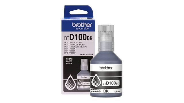 Botella de Tinta Brother BTD100BK - Negro | Para DCP-T230 / DCP-T430W / DCP-T530DW / DCP-T536DW / DCP-T730DW / MFC-T930DW | 7,500 paginas - Panamá