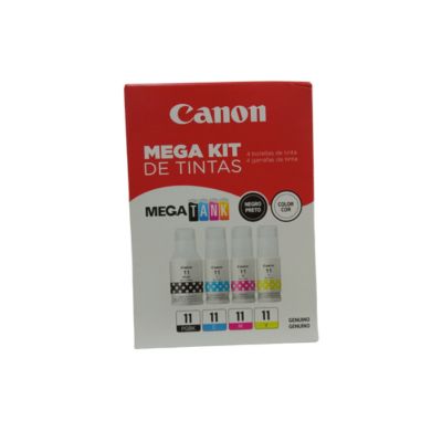 Combo de Tintas Canon Mega Kit 4 colores GI-11 BK C M Y - 4534C004AA