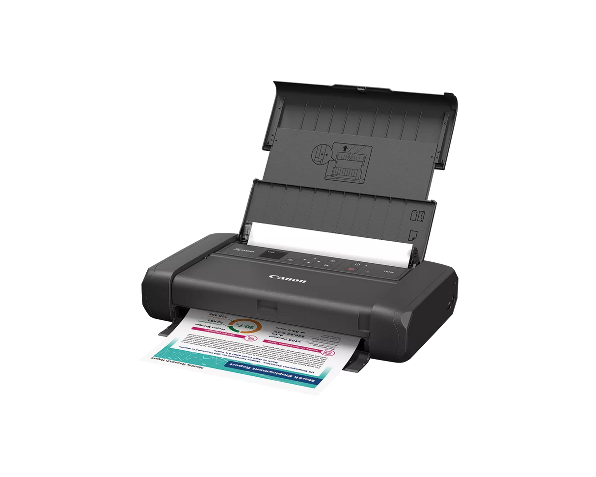 Canon Pixma TR160: Impresora Portatil Canon inalámbrica para imprimir en cualquier lugar | 8 ppm Negro / 5 ppm Color - Panamá