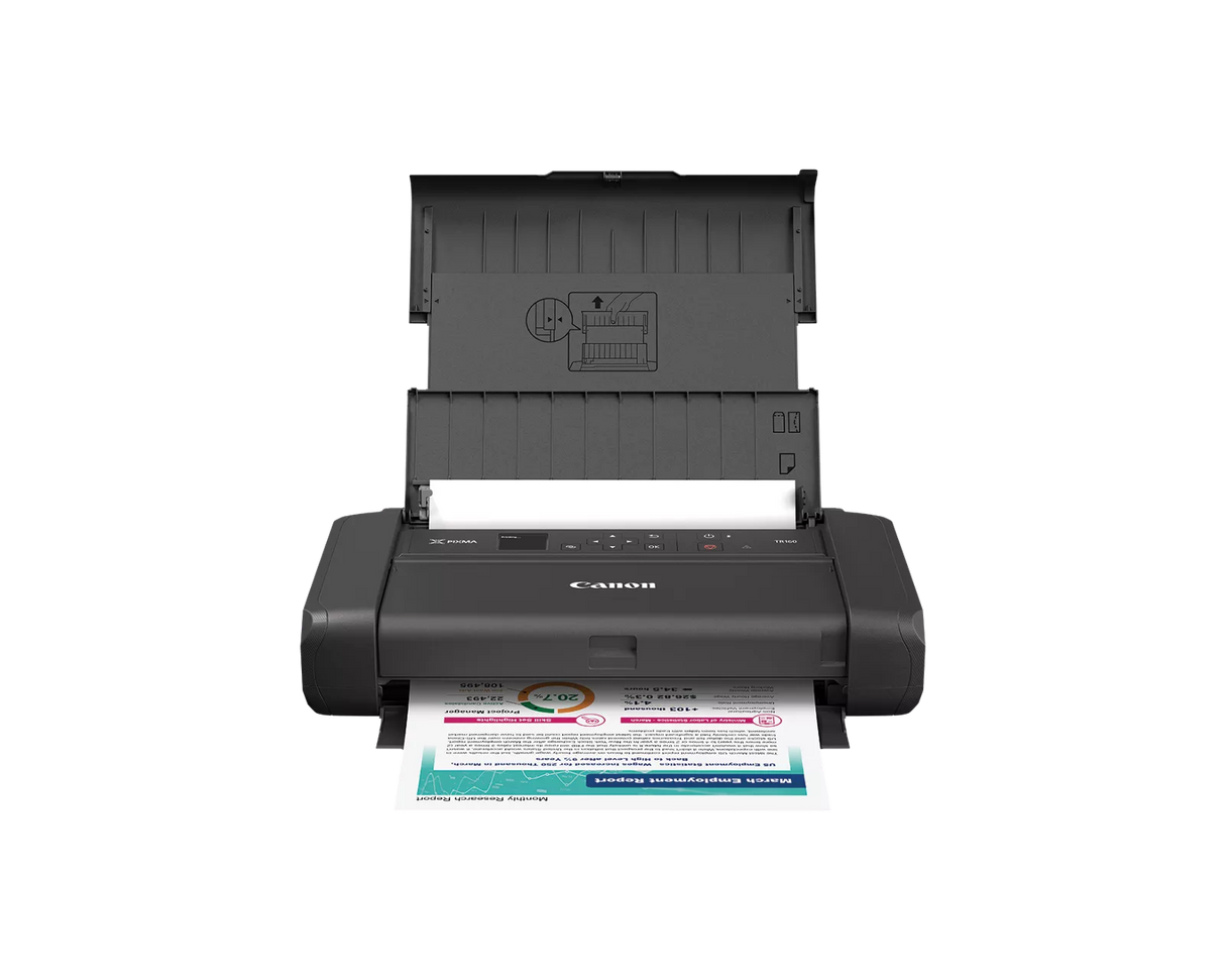 Canon Pixma TR160: Impresora Portatil Canon inalámbrica para imprimir en cualquier lugar | 8 ppm Negro / 5 ppm Color - Panamá