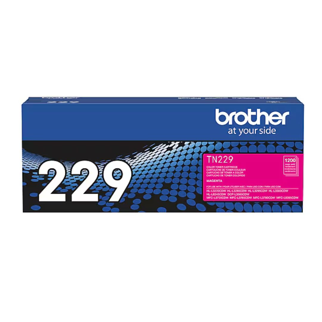 Toner Brother TN-229 Magenta | TN229M | Para HL-L3220CDW / HL-L3280CDW / HL-L3295CDW / HL-L3300CDW / HL-L8245CDW / MFC-L3720CDW / MFC-L3765CDW / MFC-L3780CDW / MFC-L8395CDW