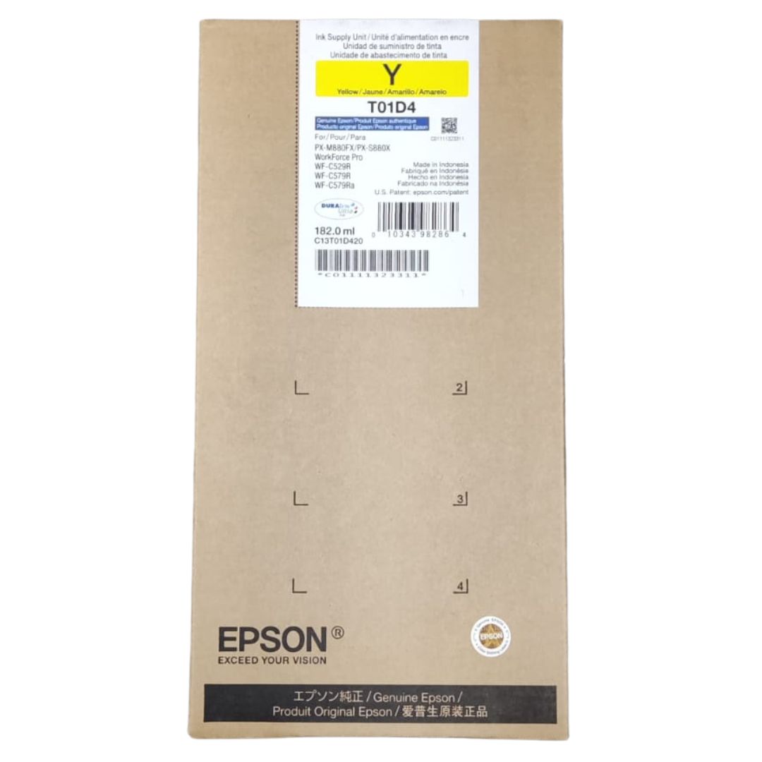 Tinta Epson - T01D420 - T01D4 Amarillo | WorkForce Pro WF-C529R / WF-C579R / WF-C579Ra / PX-M880FX / PX-S880X