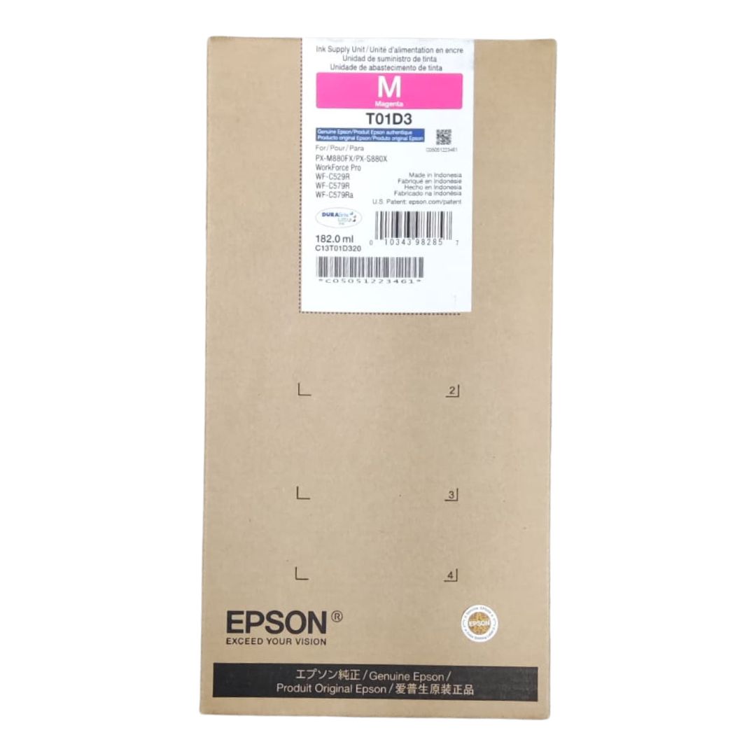 Tinta Epson - T01D320 - T01D3 Magenta | WorkForce Pro WF-C529R / WF-C579R / WF-C579Ra / PX-M880FX / PX-S880X