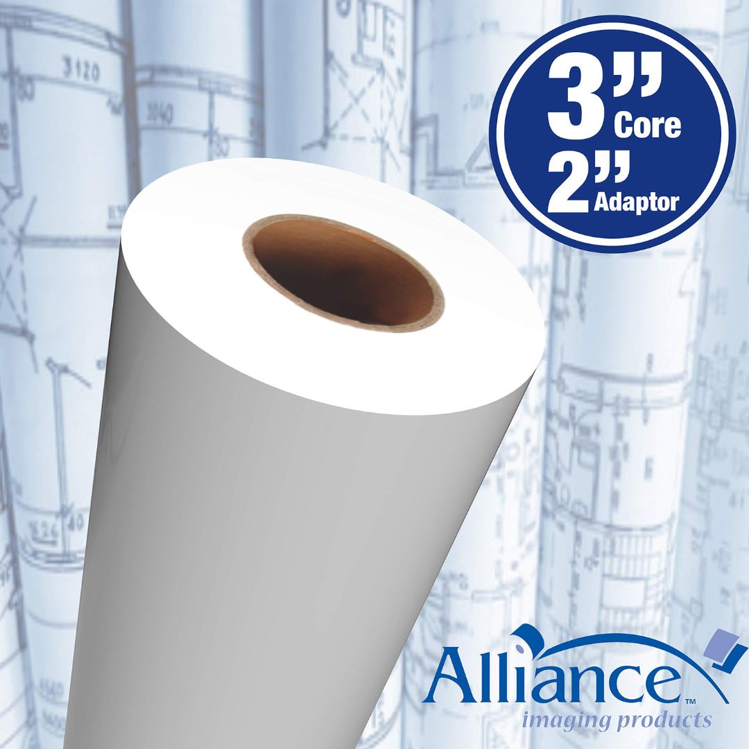 Rollo de Papel Alliance Bond 36" X 150 Pies, 92 brillantes, 20lb, núcleo de 3" para Ploter - 36153