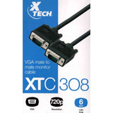 Cable XTECH | VGA macho a VGA macho | 6 pies | XTC-308