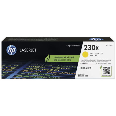 Toner Hp W2302X 230X Amarilla | para HP LaserJet Pro 4203 / 4303 | 5,500 páginas - Panamá