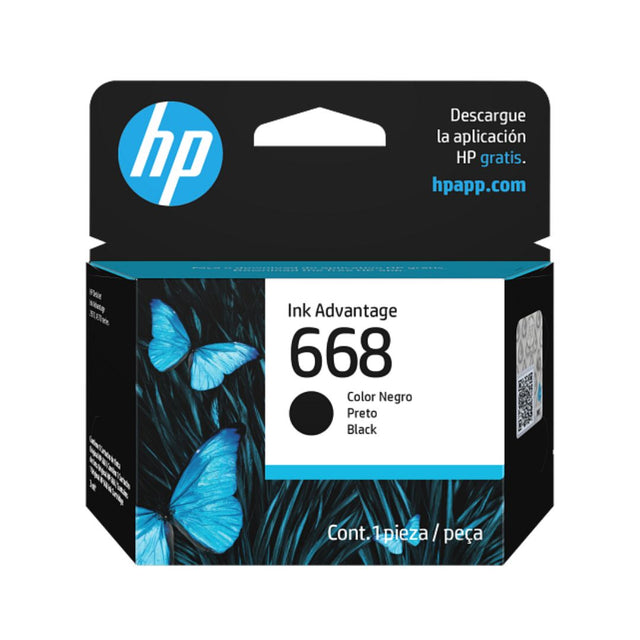 Tinta HP 668 Negro Original - 7FP37VL | Deskjet Ink Advantage 2975/4370 - Panamá