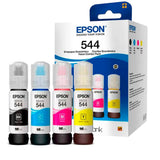Combo de Tintas Epson 544 Original – Combo x 4 Colores (Negro, Cian, Magenta, Amarillo) para Ecotank L1210, L3110, L3250 y más - Panamá
