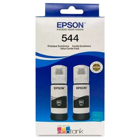 Pack de 2 Botellas de Tinta Epson 544 Negra – Compatible con L1210, L3110, L1250, L3210, L3250, L5190, L5290, L5590