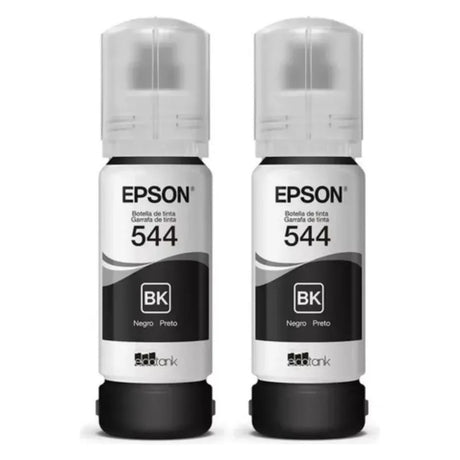 Pack de 2 Botellas de Tinta Epson 544 Negra – Compatible con L1210, L3110, L1250, L3210, L3250, L5190, L5290, L5590