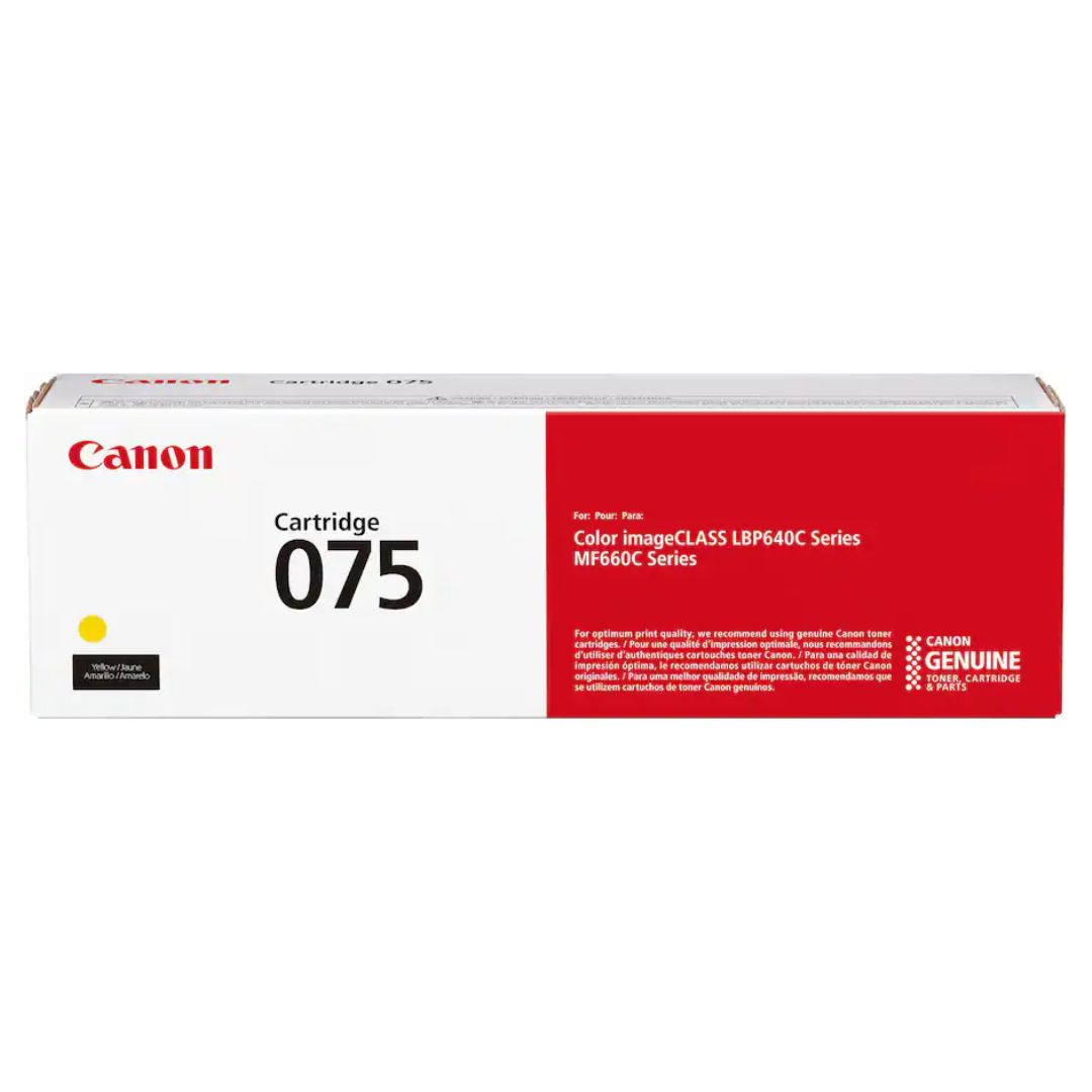 Toner Canon 075 Yellow | Para imageCLASS MF665Cdw / LBP646Cdw / LBP647Cdw / MF663Cdw / MF662Cdw  | 1,300 páginas