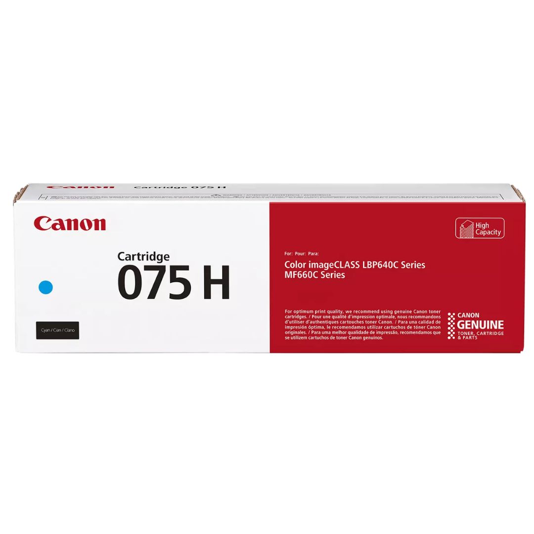 Toner Canon 075H Cyan | Para imageCLASS MF665Cdw / LBP646Cdw / LBP647Cdw / MF663Cdw / MF662Cdw  | 2,500 páginas