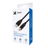 Cable Usb 2.0 Macho A-Macho B  Xtech 10 Pies  | Xtech Xtc-303