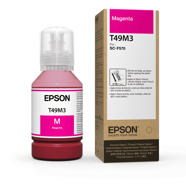 Botellas de Tinta de Sublimación Epson T49M320 | Color Magenta para impresoras SureColor F170 F570 F571