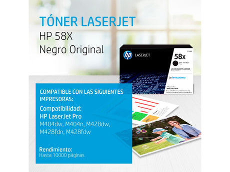 Toner Hp CF258X | 58X | Para LaserJet Pro M428 / M404 |  LaserJet Enterprise M406 / M430