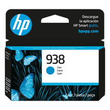 Tinta HP 938 Cian | 800 paginas | 4S6X5PL | OfficeJet Pro 9730 / 9110 / 9120 / 9130 / 9720