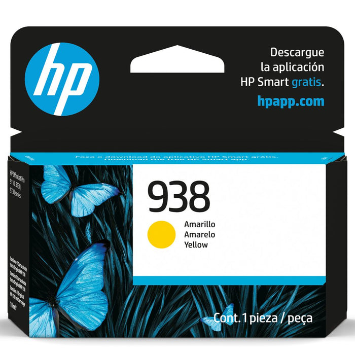 Tinta HP 938 Amarillo | 800 paginas | 4S6X7PL | OfficeJet Pro 9730 / 9110 / 9120 / 9130 / 9720